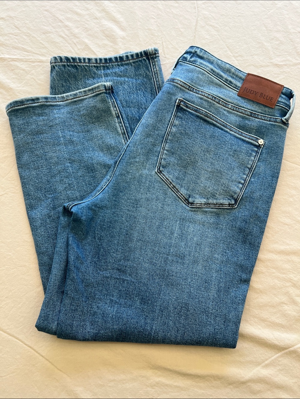 Judy Blue Slim Straight Rigid Button Fly Jeans Size 13/31 Medium Wash